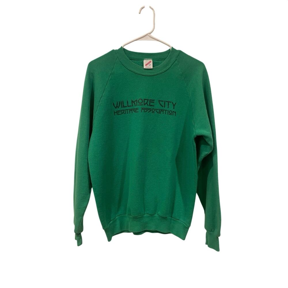 Vintage 90s American Horror Story font green crewneck